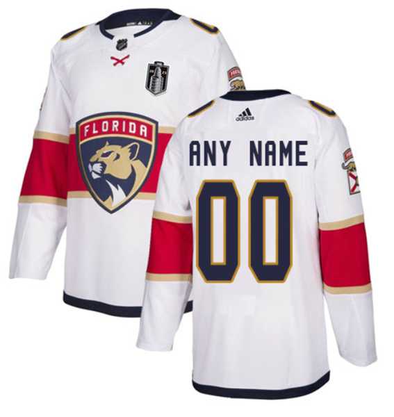 Men%27s Florida Panthers Active Player Custom White 2023 Stanley Cup Final Stitched Jersey